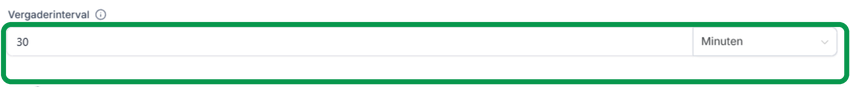 Booking rules with meeting interval highlighted